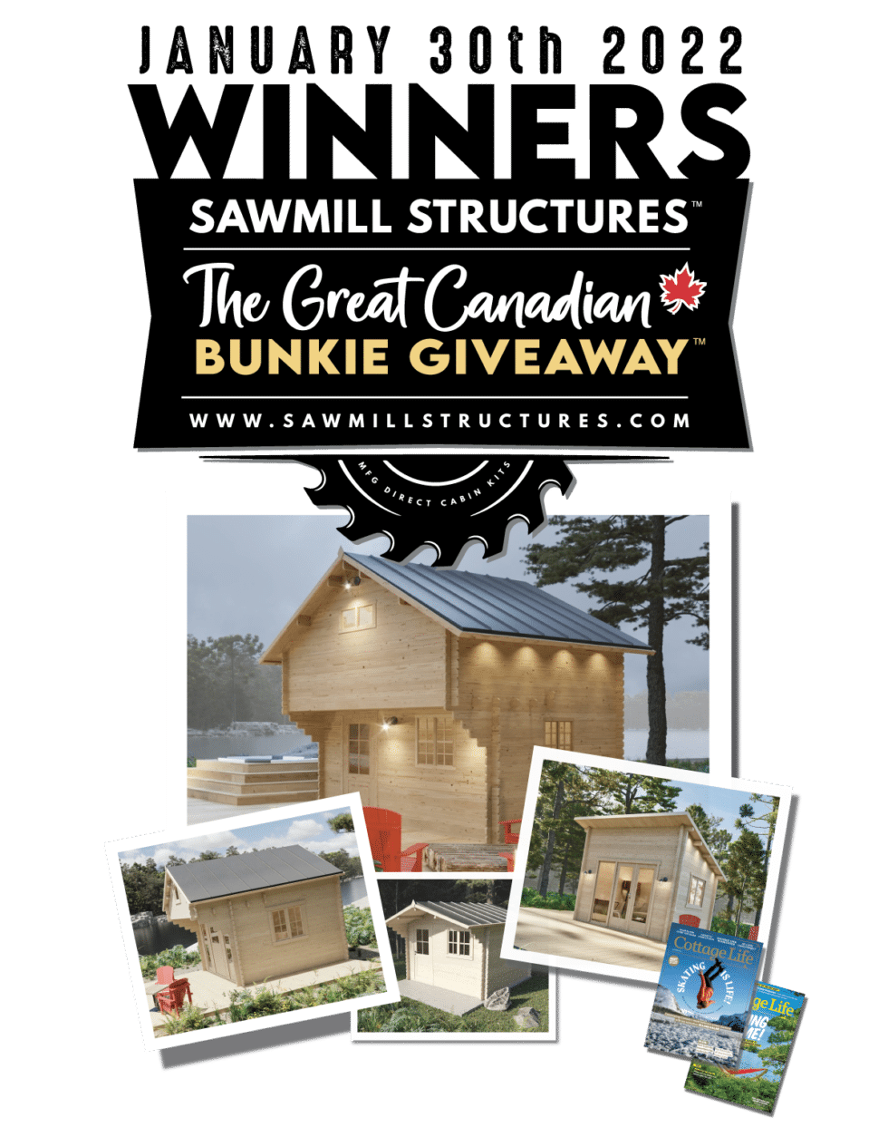 The Great Canadian Bunkie Giveaway Sawmill Structures