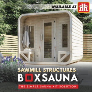 SKU # 3213-100 | BoxSauna™ 1’ Porch + with Harvia M3 Wood Heater