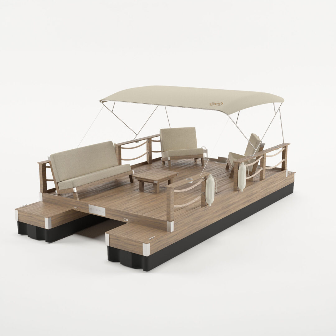 The Nautical Elite Pontoon Dock Boat